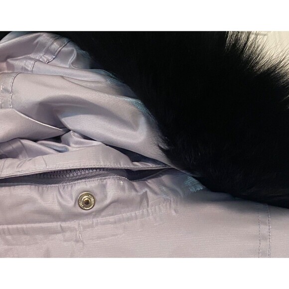 Vtg NILS Purple Ski Suit Women's 4 Insulated Snow Winter Retro Faux Fur Hood - Picture 7 of 15